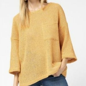 New with tags, mustard poncho top